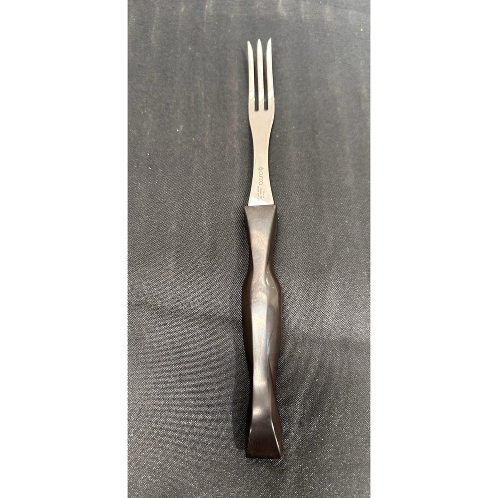 Cutco 1726 JD Turning Fork 3 Tine Meat Fork Brown Handle USA Made